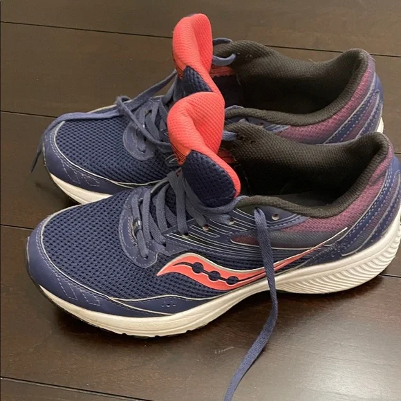 Saucony Cohesion Blue and Pink Athletic Shoes - Picture 8 of 10